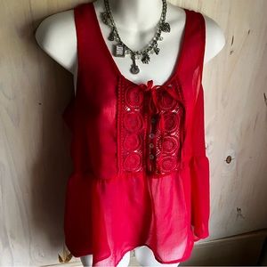 Junior’s Red Tunic NWOT